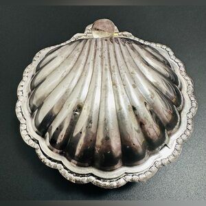 William Adams England Antique Silver Plate Clam Shell